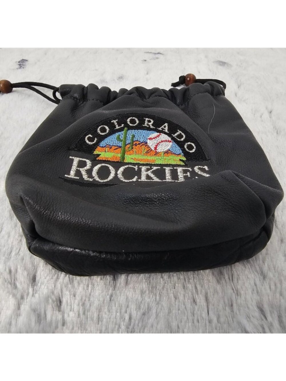 Colorado Rockies MLB Small Leather Bag Pouch Baseball Holder Vintage Collectors - Picture 3 of 8